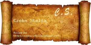 Czeke Stella névjegykártya